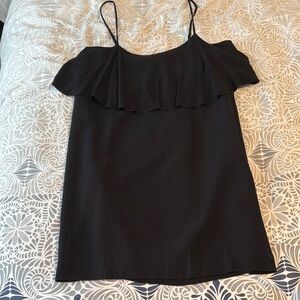 J. Crew Factory Black Ruffle Camisole